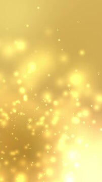 Glowing golden particles drift in warm, magical light