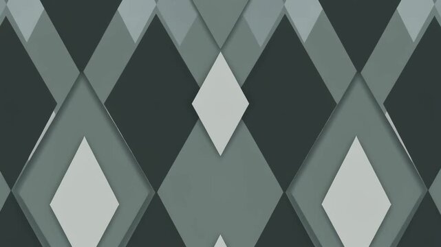 アーガイル柄がゆっくり揺れ動く幾何学模様