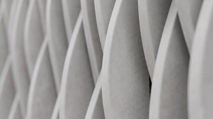 Obraz premium Modern architectural facade with repeating fins and geometric design