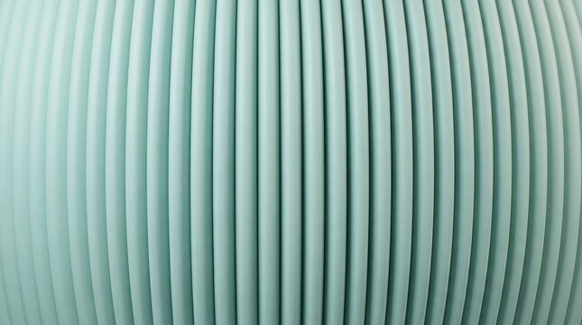 Close-up of Soft Ribbed Sculptural Surface in Mint Green