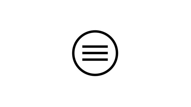 Minimal Menu Hamburger Icon Animation