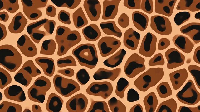 キリン柄が有機的に広がる抽象模様