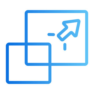 Scale tool Line Gradient Icon