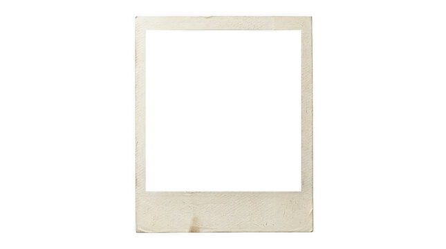 Old vintage photo frame isolated on transparent background