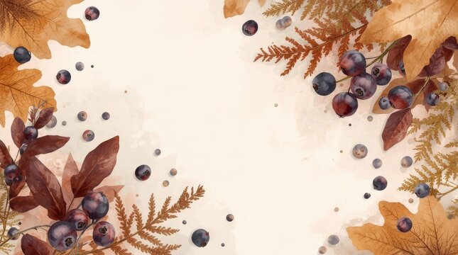 Autumn Leaves and Berries