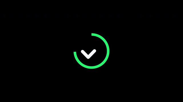 Success check mark bursts with particles on a transparent background