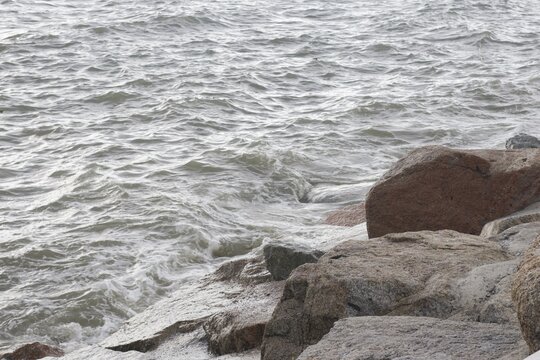 waves and rocks