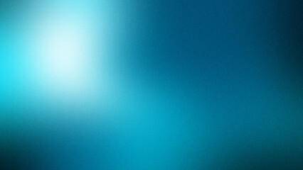 Fototapeta premium Abstract blue gradient background featuring soft grain texture and bright luminous light source for modern digital design projects with professional digital backgrounds