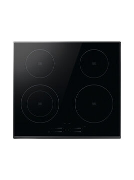 Modern black induction cooktop glass ceramic surface kitchen appliance