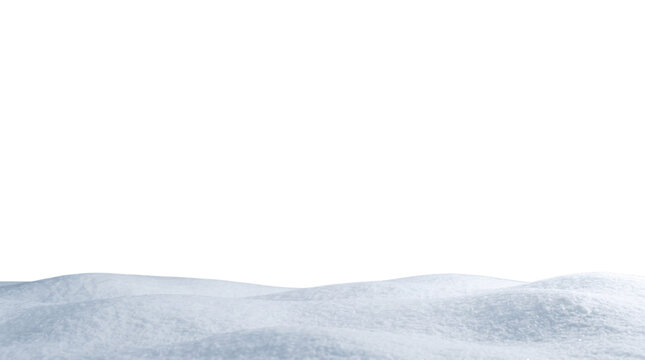 White snow landscape with smooth snowdrifts