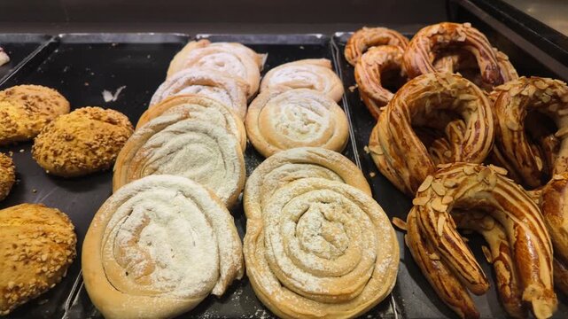 Morning baked goods at local bakery