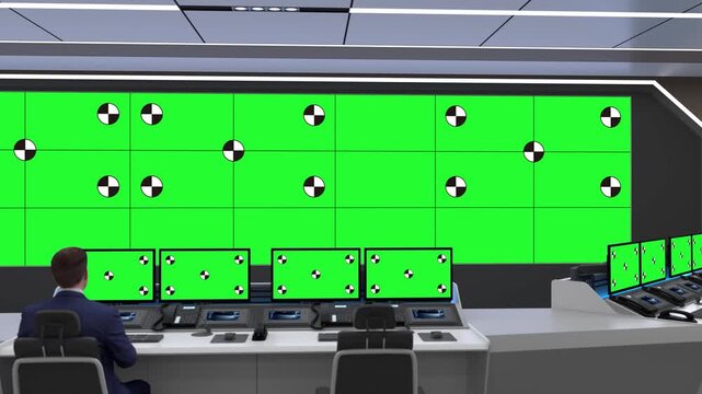 Smart virtual screen technology, large-format display, network-based cloud information monitoring.