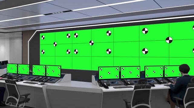 Smart virtual screen technology, large-format display, network-based cloud information monitoring.