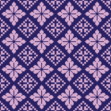 Cross Stitch Pattern concept decorative folk embroidery seamless textile motif, handcrafted stitch texture. Design for: fabric, fashion, decor. Pattern design. I drew this by myself, it&rsquo;s not AI gener