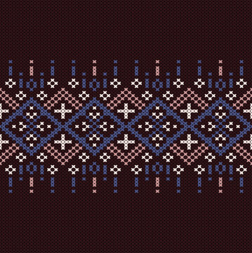     Cotton Argyle Knit Vector concept timeless geometric knit texture seamless pattern, fine diamond motif. Design for fabric, wallpaper, fashion, decor. I drew this by myself, it&rsquo;s not AI generated 