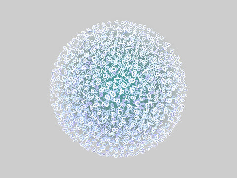 数字が形作る球体