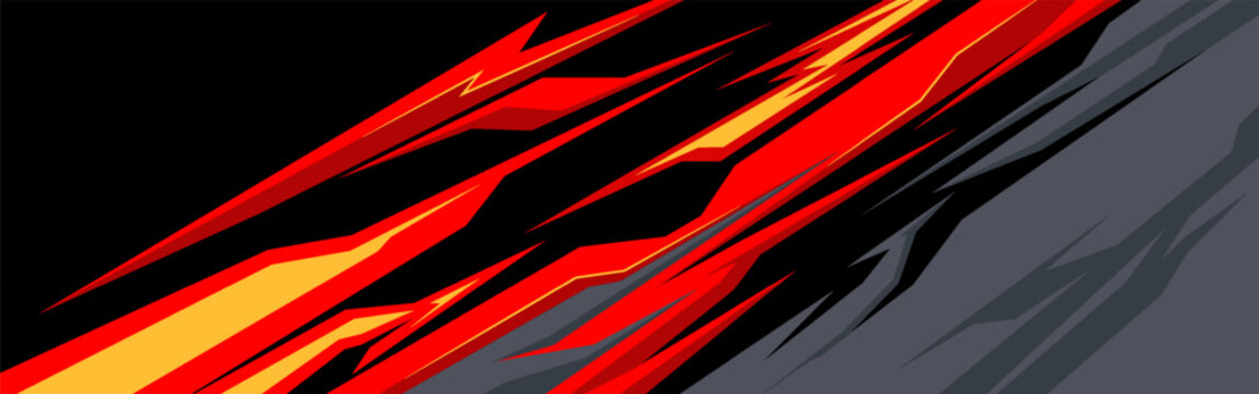 Vector design of sports car wraps and t-shirts for rally racing cars, vehicles, uniforms and sports livery. Abstract lines racing graphics