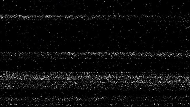 Vintage TV Static with horizontal noise lines, 4k cinematic overlay