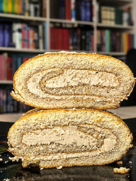 Low Carb Keto Swiss Roll with Cream Filling