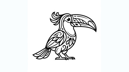 Naklejka premium Stylized Toucan Bird Illustration Isolated