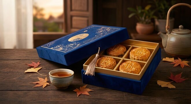 Premium mooncake gift concept
