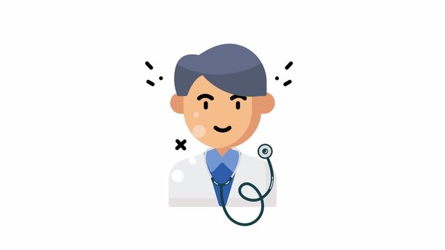 Male doctor avatar character animation set