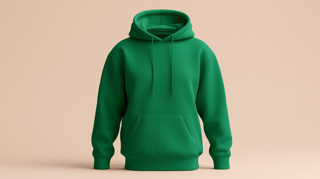 Vibrant Green Blank Hoodie Mockup for Custom Apparel Branding and Fashion Design Projects