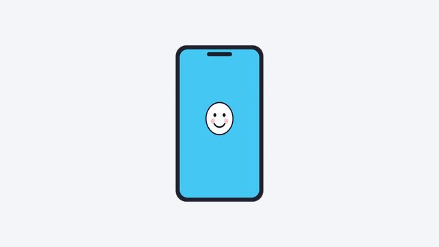 Smartphone App Interface Displaying Three Star Customer Rating Animation