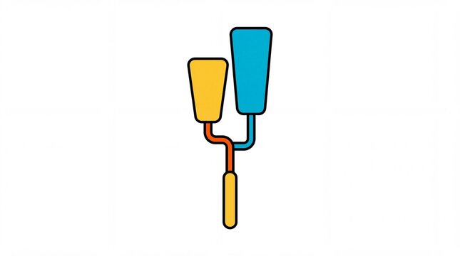 Flat vector illustration of a tall agogo bell, traditional samba percussion instrument