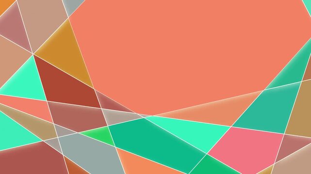 Geometric Abstract Pattern of Colorful Shapes 4K