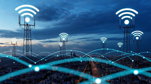 Wireless connectivity network with smart communication towers and digital data connections