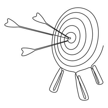 Target with arrows in bullseye