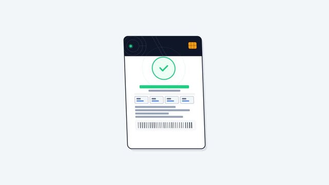 Digital ID card scanning process with laser sensor for security access