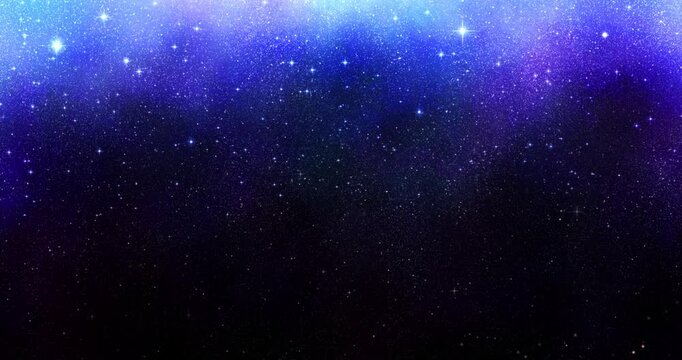 Hand-drawn starry sky animation, Video with a black background and shooting, twinkling stars