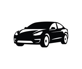 Fototapeta premium Luxury Sedan Car Side View Automobile Vehicle Vector Icon
