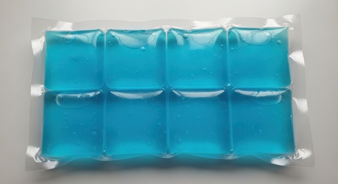 Blue gel ice pack background