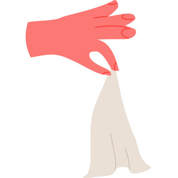 Holding Paper Tissue Hand Gesture