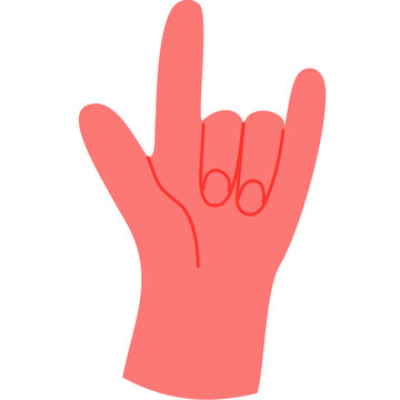 Rock and Roll Hand Gesture