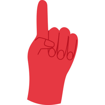Raised Index Finger Hand Gesture