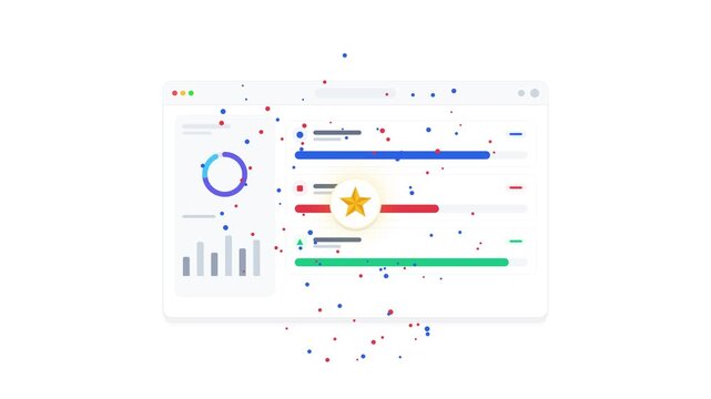 Minimalist Digital Dashboard Interface Showing Real Time Data Progress