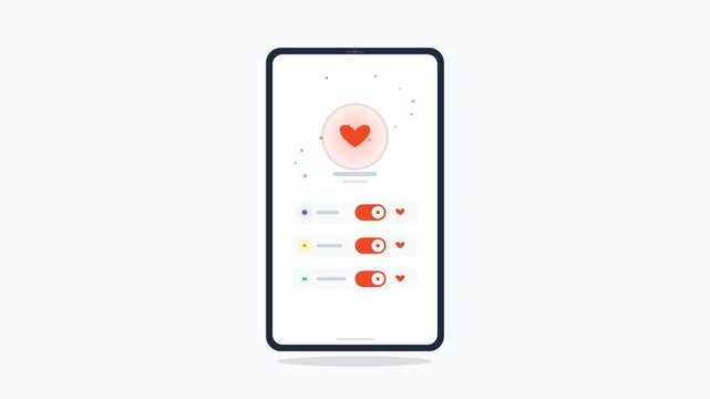 Mobile Application Interface Showing User Settings Toggle Animation