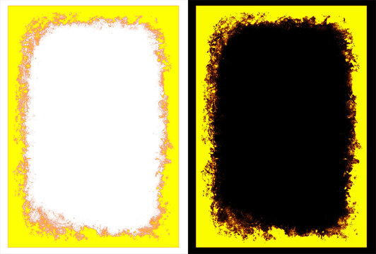 Minimalist split background with hand drawn square, abstract black and white contrast texture, artistic geometric line art