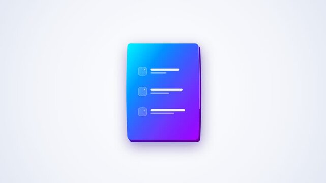 Minimalist Gradient Shape Morphing Animation on White Background