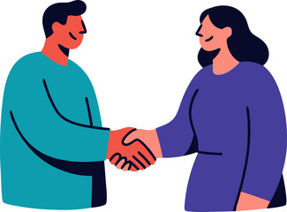 Fototapeta premium Business Handshake Illustration