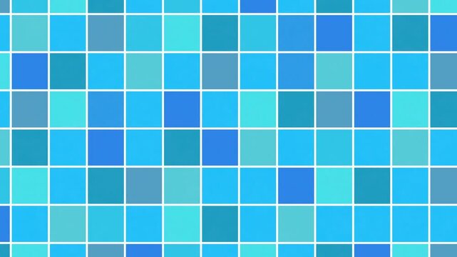 Blue grid pattern of square tiles 4K