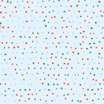 Minimalist winter holiday seamless repeating pattern