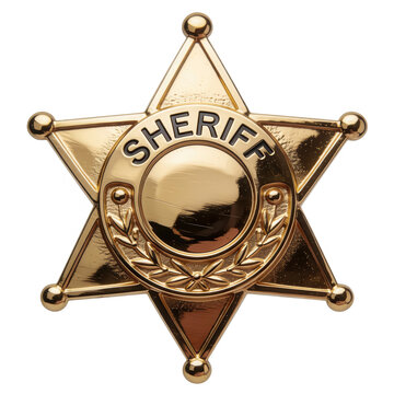Gold Sheriff Star Badge Transparent Background