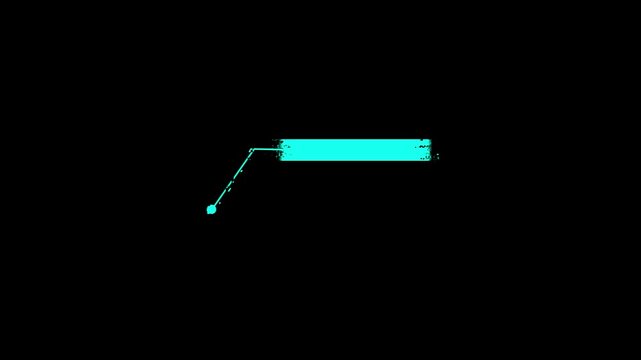 Hud call out rectangle text box animation. HUD graphics around the edges for use in movies, Technological HUD template call out. Motion graphics of h