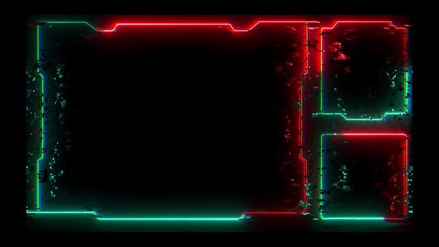 quotes neon frame frame border animated frame border place adverbs .4K motion video