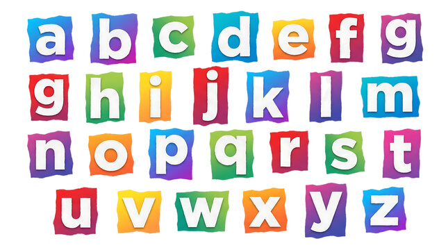 Colorful wooden alphabet blocks with letters a to z